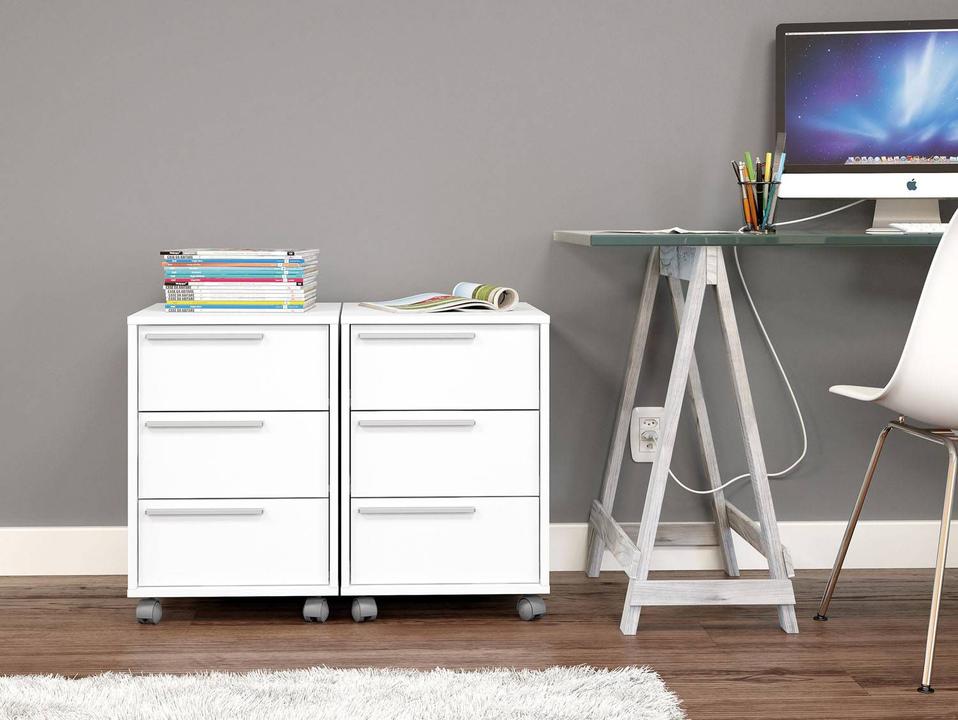 Gaveteiro para Escritório 3 Gavetas Politorno Maia - 6