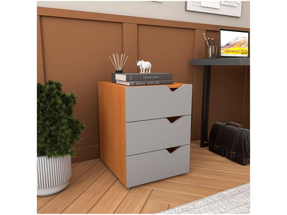 Gaveteiro para Escritório 3 Gavetas Politorno Móveis Porto - 1