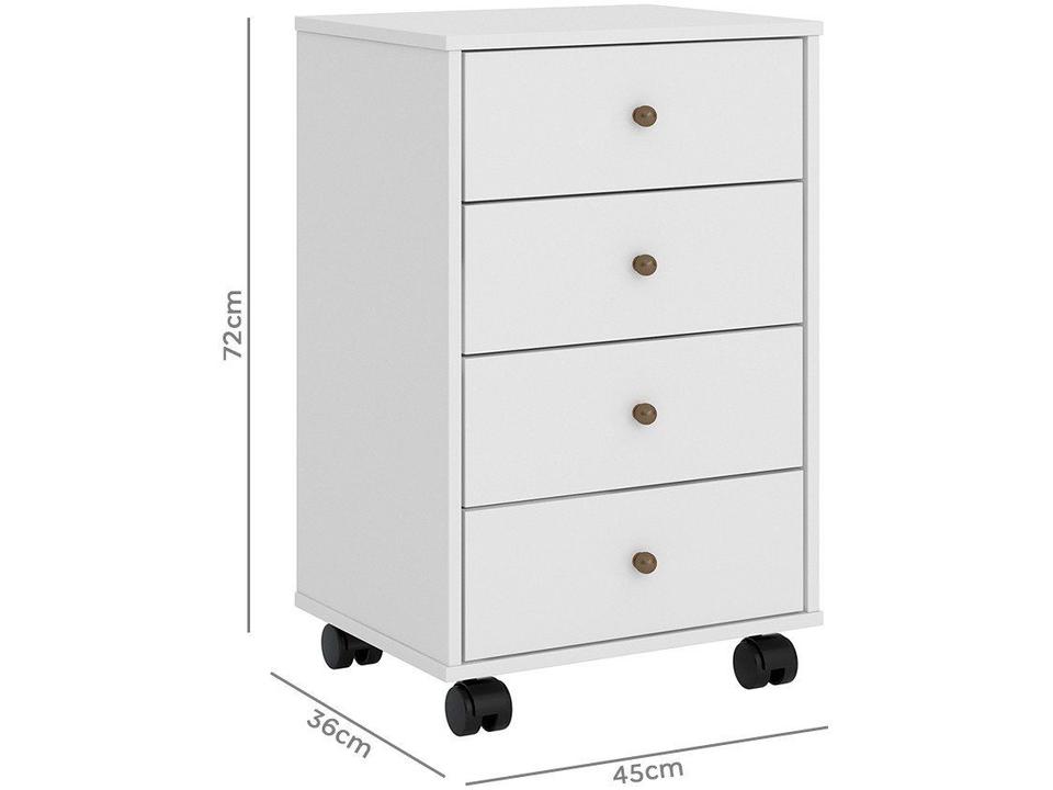 Gaveteiro para Escritório com Rodinhas - 3