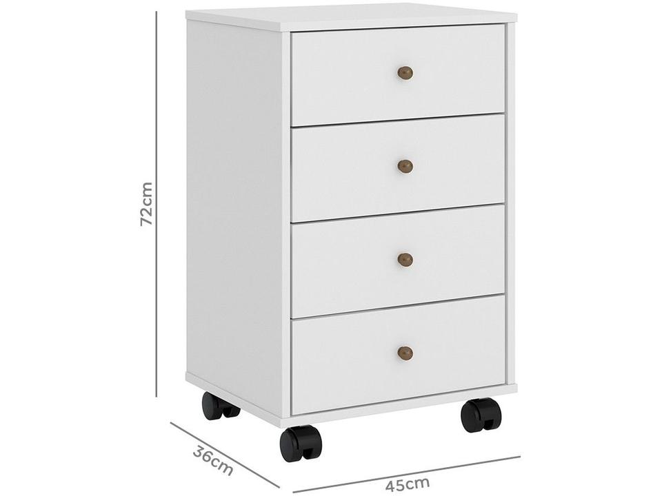 Gaveteiro para Escritório com Rodinhas - 3