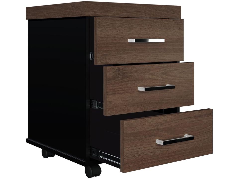 Gaveteiro para Escritório com Rodízios 3 Gavetas - 3