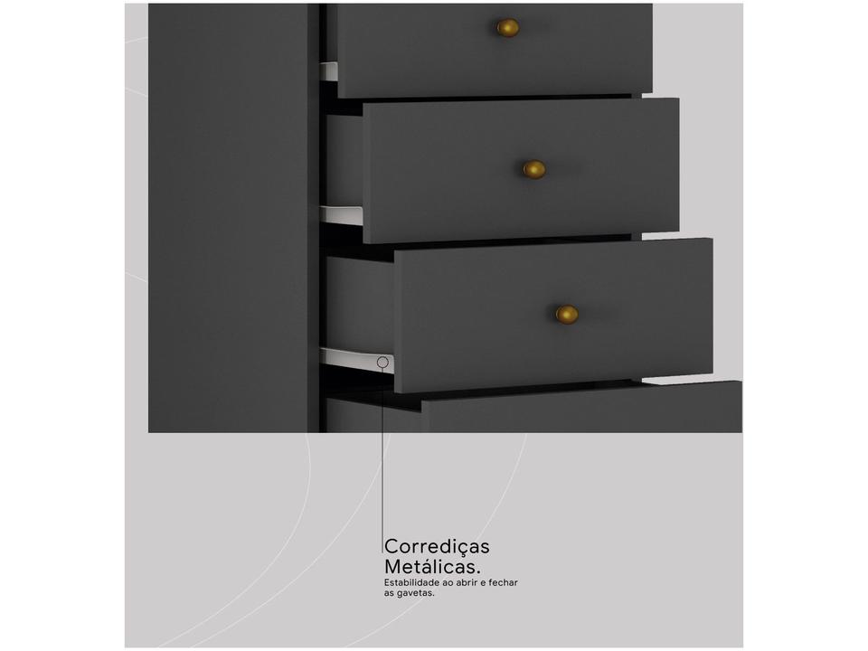 Gaveteiro para Escritório com Rodízios 4 Gavetas - 5