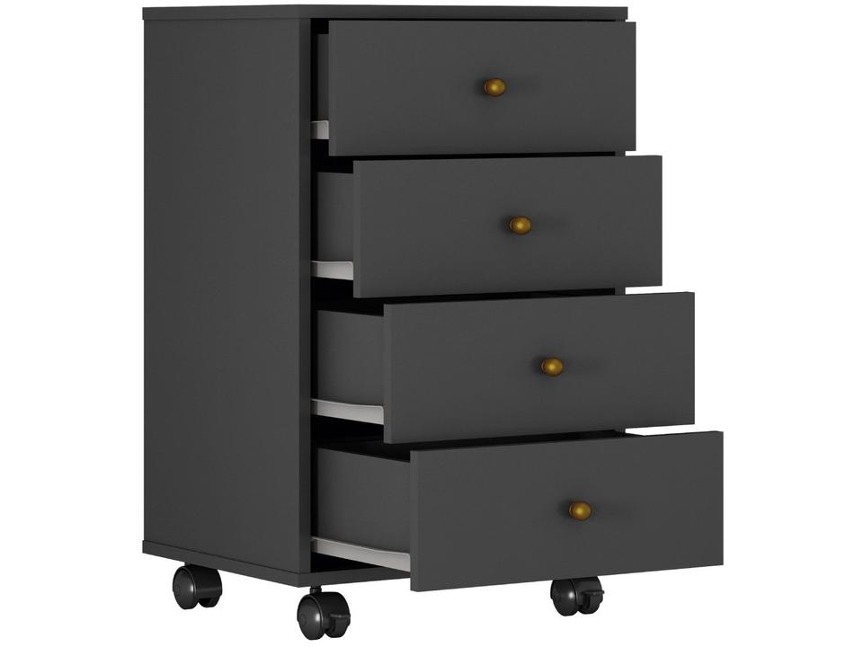 Gaveteiro para Escritório com Rodízios 4 Gavetas - 3