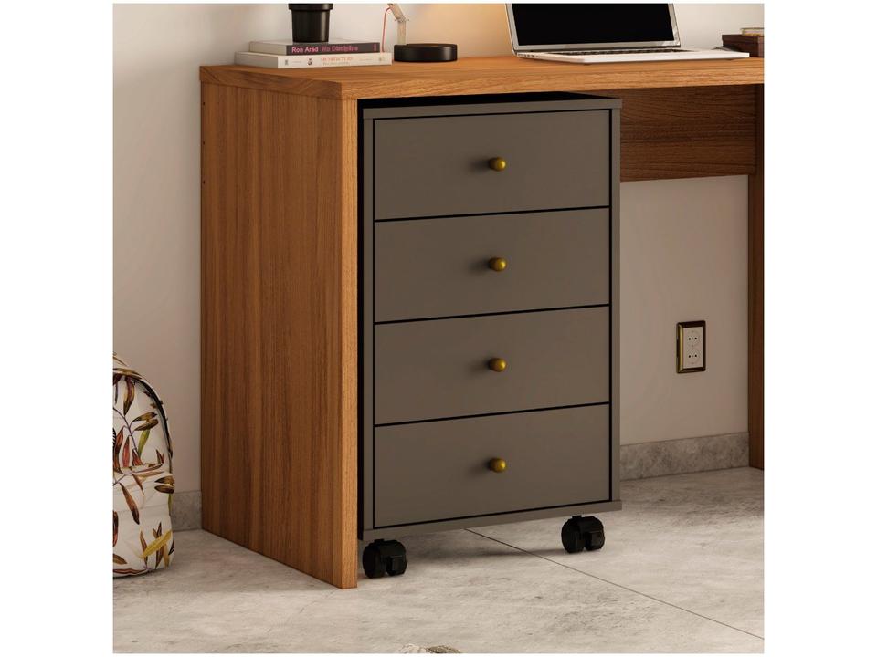 Gaveteiro para Escritório com Rodízios 4 Gavetas - 2