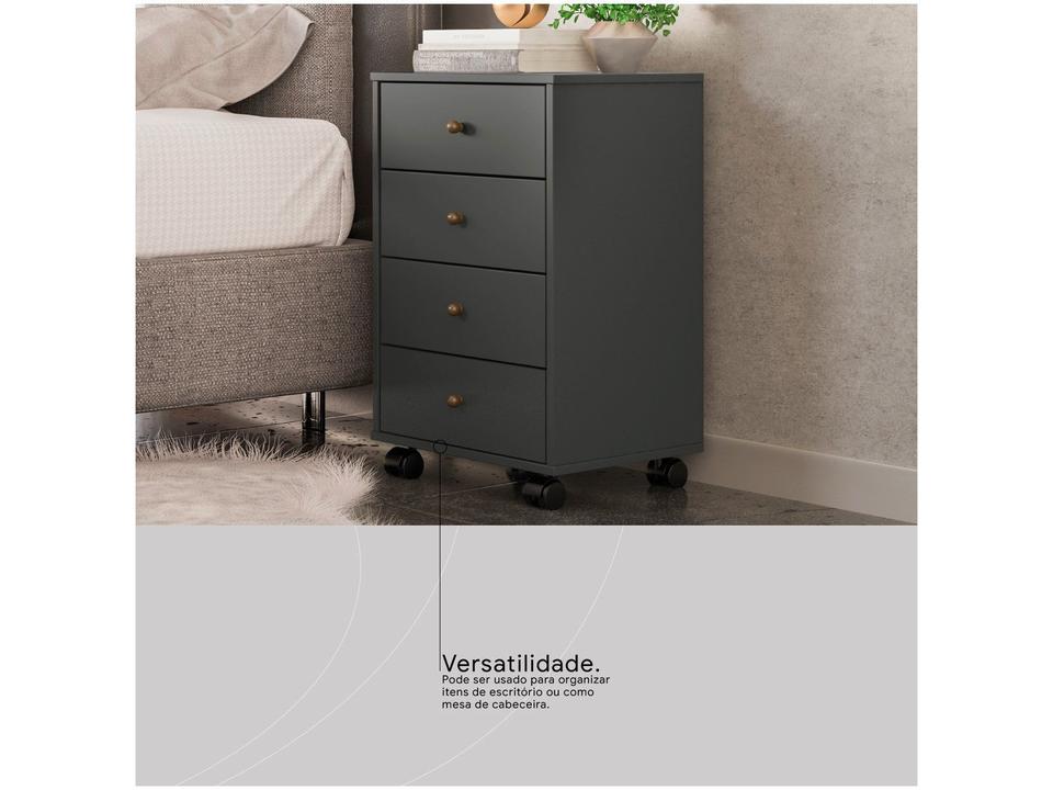 Gaveteiro para Escritório com Rodízios 4 Gavetas - 4