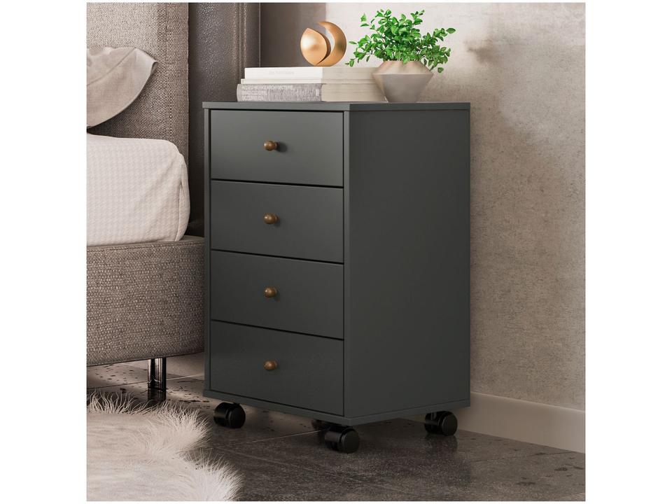 Gaveteiro para Escritório com Rodízios 4 Gavetas - 1