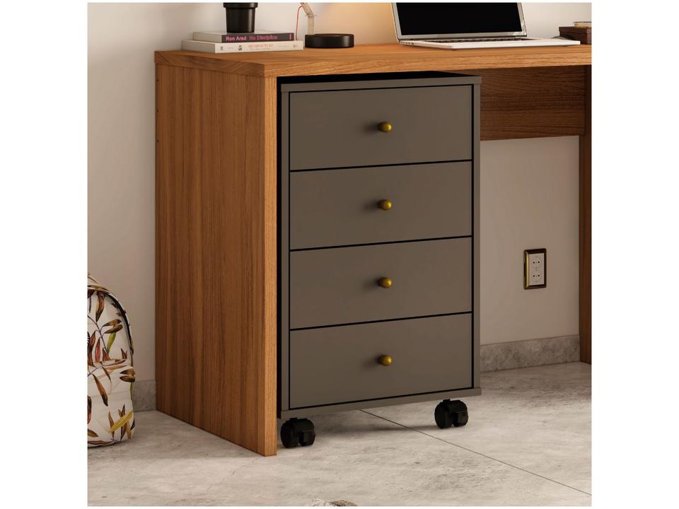 Gaveteiro para Escritório com Rodízios 4 Gavetas - 2