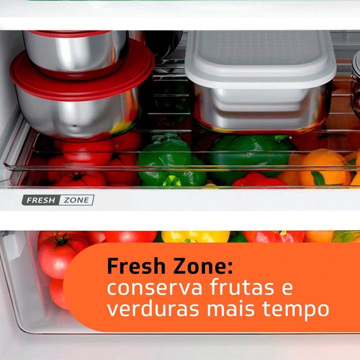 Geladeira Brastemp Frost Free Duplex 375L Inox com Compartimento Extrafrio Fresh Zone BRM44HK - 14