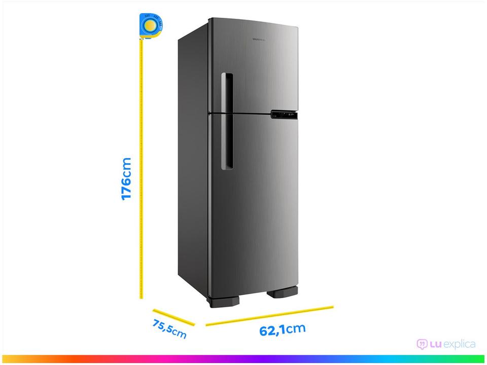 Geladeira Brastemp Frost Free Duplex 375L Inox com - 8