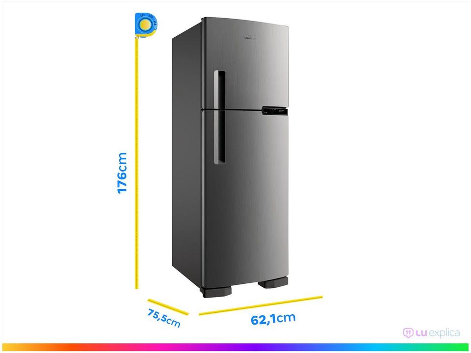 Geladeira Brastemp Frost Free Duplex 375L Inox com Compartimento Extrafrio Fresh Zone BRM44HK - 8