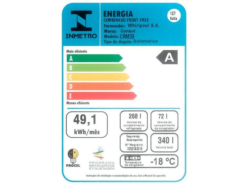 Geladeira Consul Frost Free Duplex 340L Branca com Prateleiras Altura Flex 110V CRM39ABANA - 7