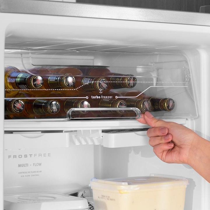 Geladeira Electrolux Frost Free 371L Turbo Congelamento Duplex Cor Inox DFX41 - 7