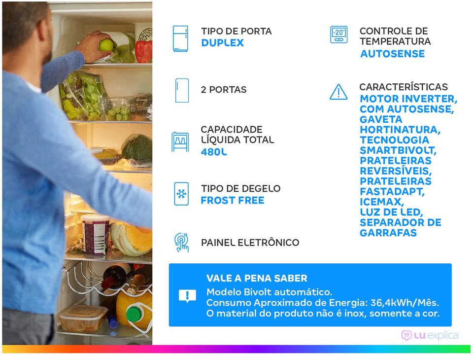 Geladeira Electrolux Frost Free Duplex Prata 480L Efficient IT70S Bivolt - 1