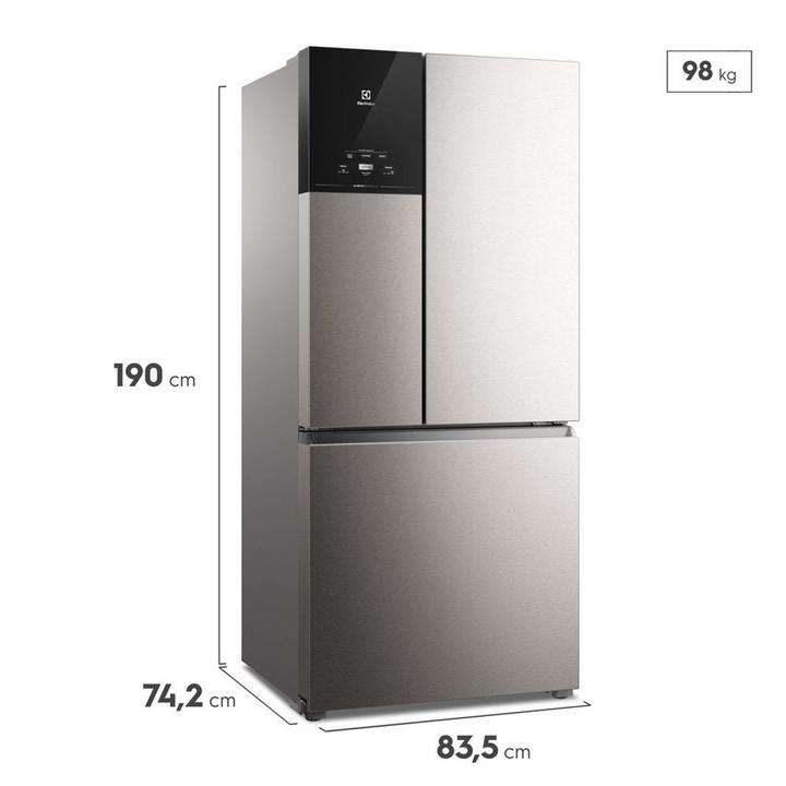 Geladeira Electrolux Frost Free Inverter 590L AutoSense 3 Portas Cor Inox Look IM8S - 1