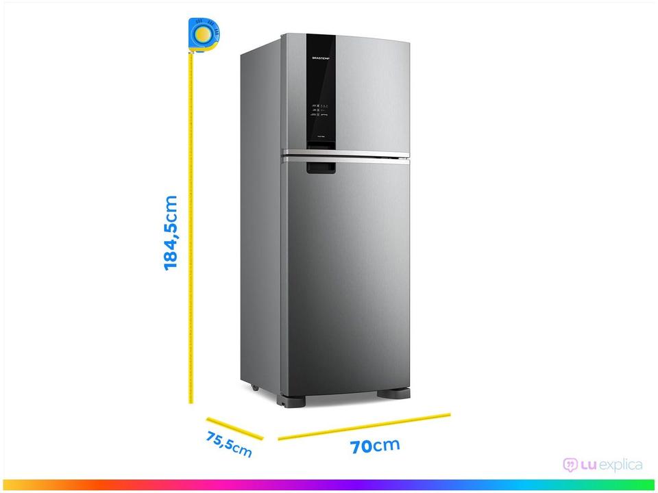 Geladeira/Refrigerador Brastemp Frost Free Duplex Prata 463L BRM55FK - 6