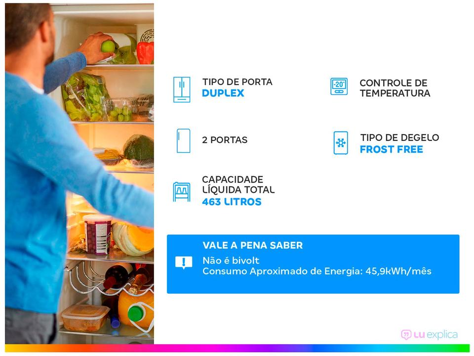 Geladeira/Refrigerador Brastemp Frost Free Duplex Preto 463L BRM55FE - 1