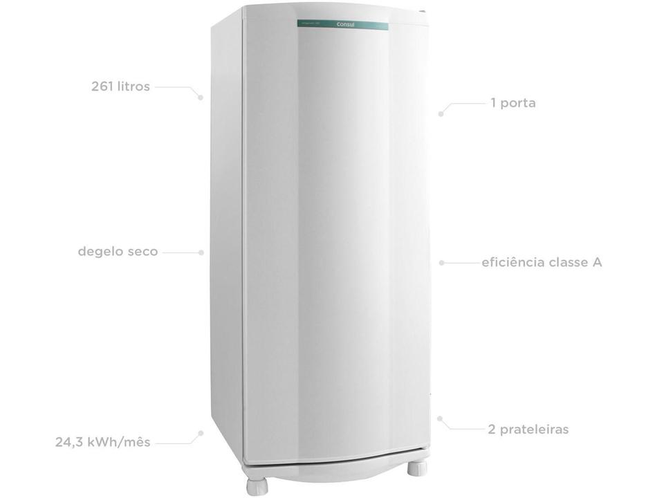 Geladeira/Refrigerador Consul Degelo Seco 1 Porta - Branca 261L com Gavetão CRA30F - Branco - 220 V - 1
