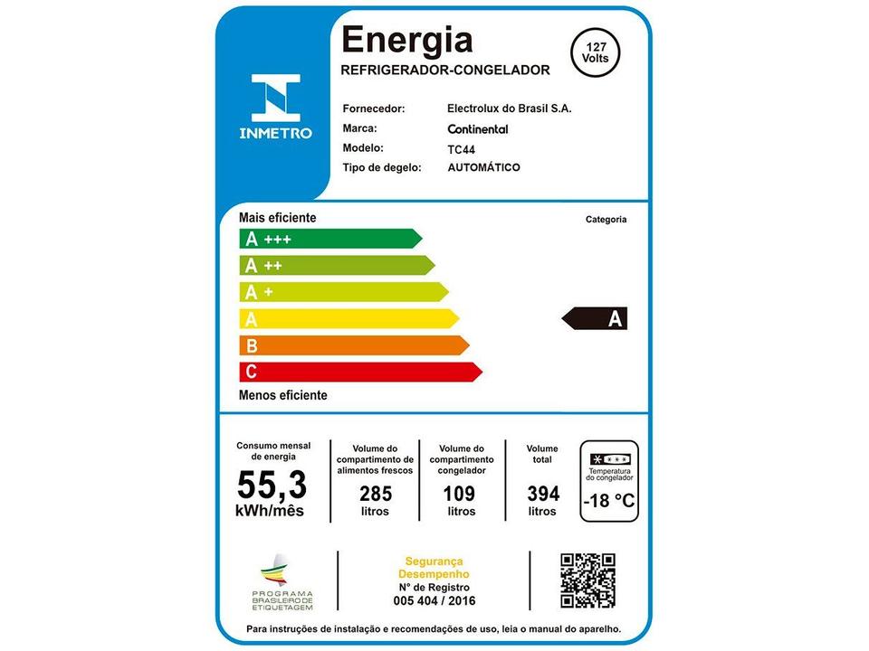 Geladeira/Refrigerador Continental Frost Free - 5