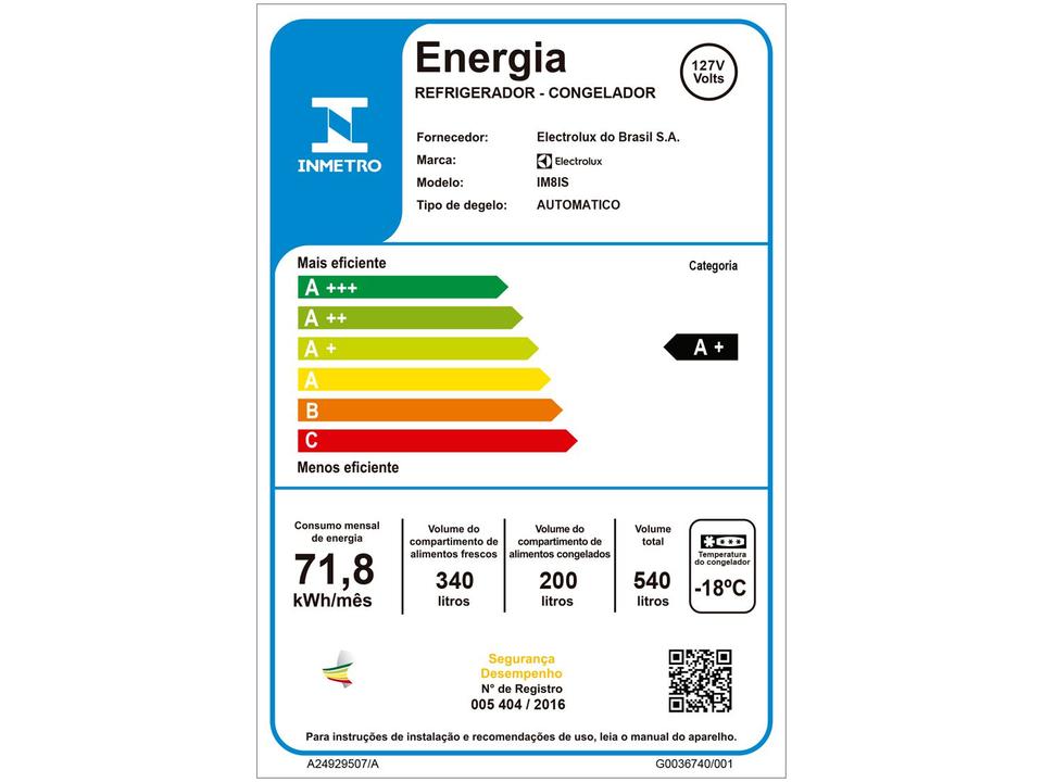 Geladeira/Refrigerador Electrolux Frost Free IM8IS Multidoor Efficient 540L - 7