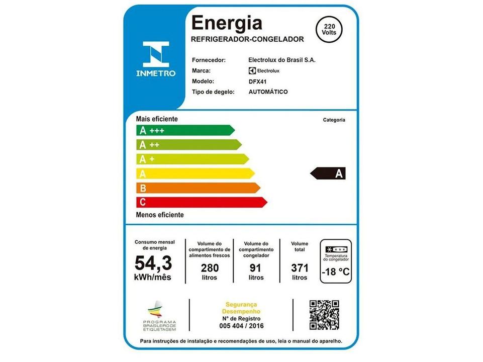Geladeira/Refrigerador Electrolux Frost Free Inox Duplex Prata 371L DFX41 - 11