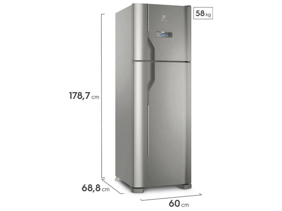 Geladeira/Refrigerador Electrolux Frost Free Inox Duplex Prata 371L DFX41 - 1