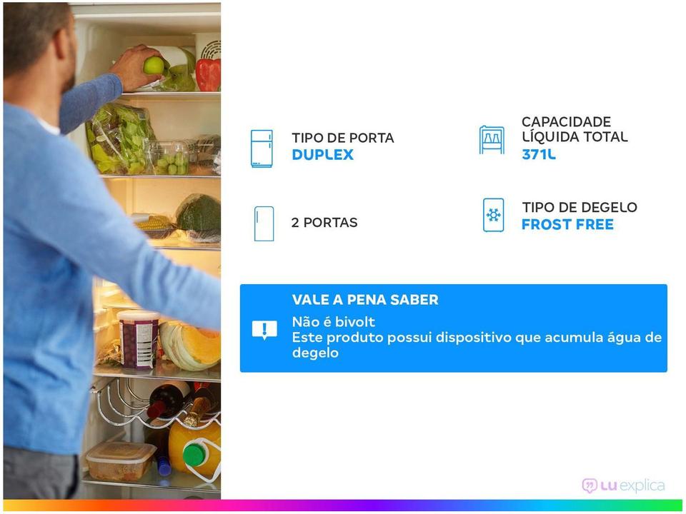 Geladeira/Refrigerador Electrolux Frost Free Inox Duplex Prata 371L DFX41 - 12