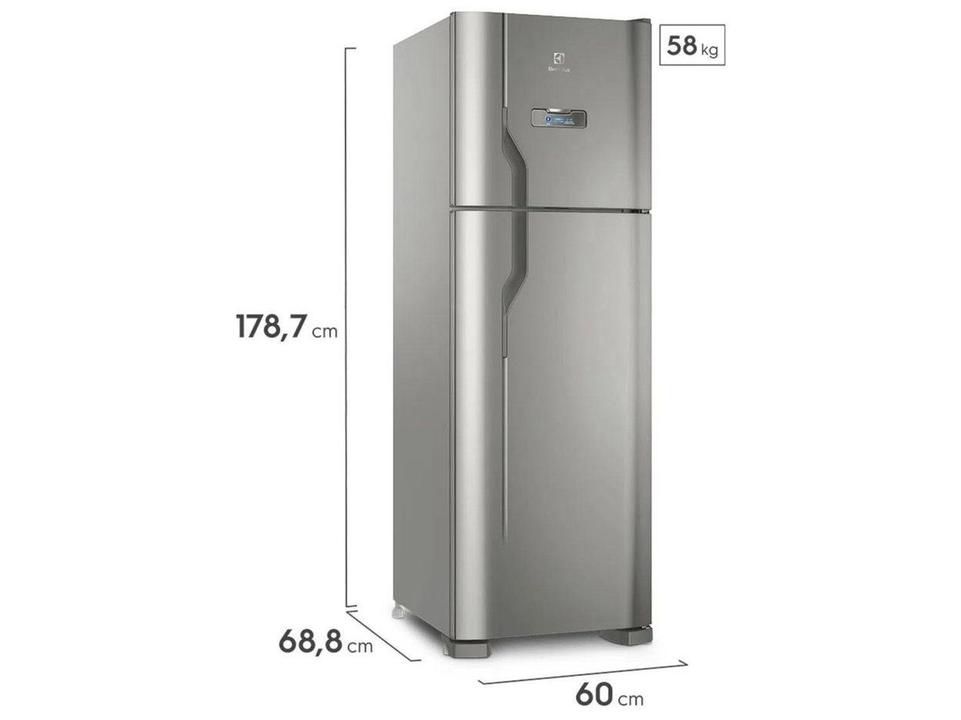 Geladeira/Refrigerador Electrolux Frost Free Inox Duplex Prata 371L DFX41 - 1