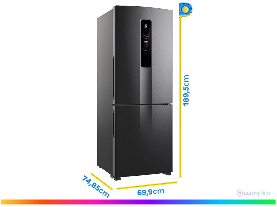 Geladeira/Refrigerador Electrolux Frost Free - Inverse Black Look 490L IB7B - 110 V - 6