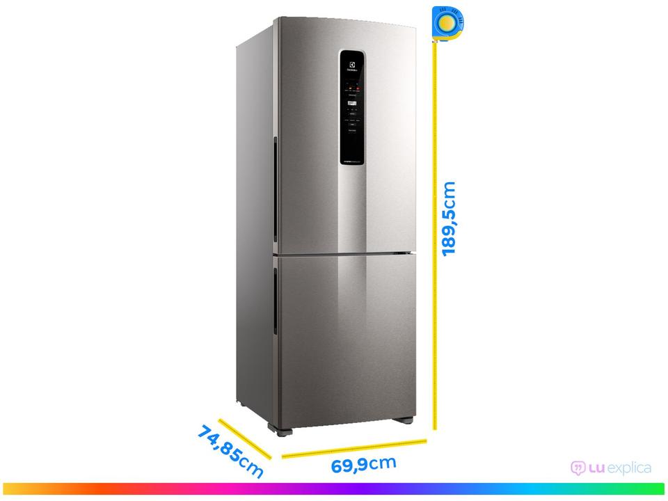 Geladeira/Refrigerador Electrolux Frost Free - Inverse Cinza 490L IB7S - 220 V - 6
