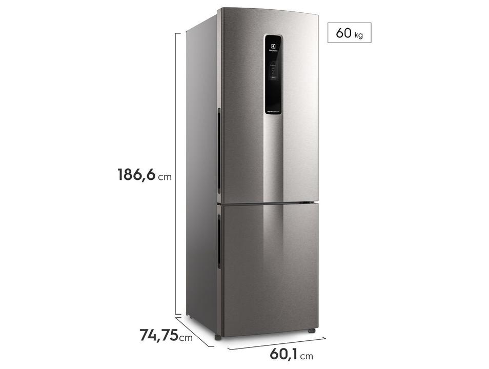 Geladeira/Refrigerador Electrolux Frost Free Inverse Inox Look 400L Efficient IB6S Bivolt - 5