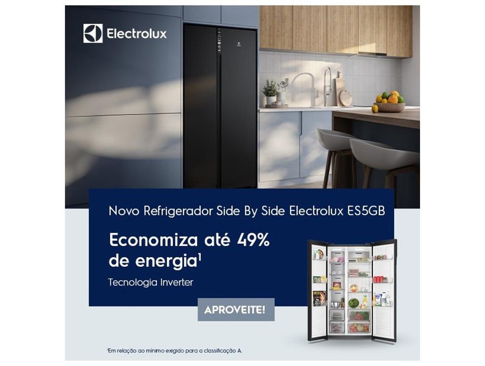 Geladeira/Refrigerador Electrolux Frost Free Side by Side Preto 531L ES5GB - 4