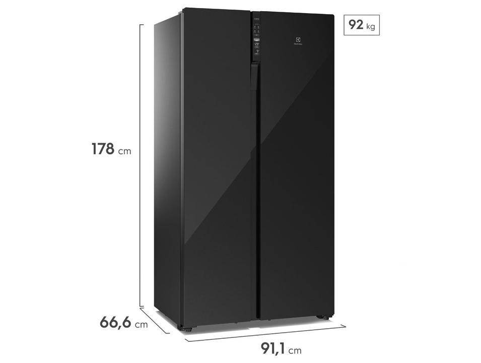 Geladeira/Refrigerador Electrolux Frost Free Side by Side Preto 531L ES5GB - 10