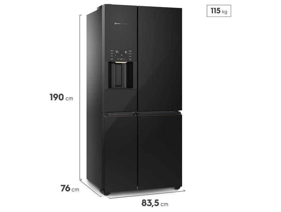 Geladeira/Refrigerador Electrolux Frost Free Side by Side Preto 541L IQ8IB - 9