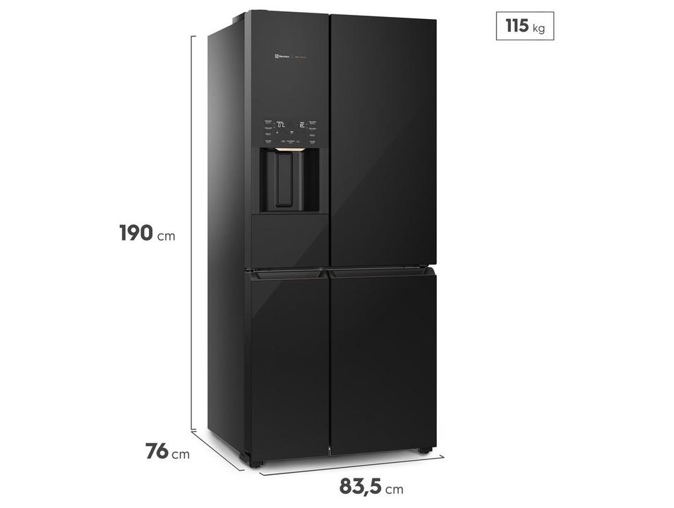 Geladeira/Refrigerador Electrolux Frost Free Side by Side Preto 541L IQ8IB - 8
