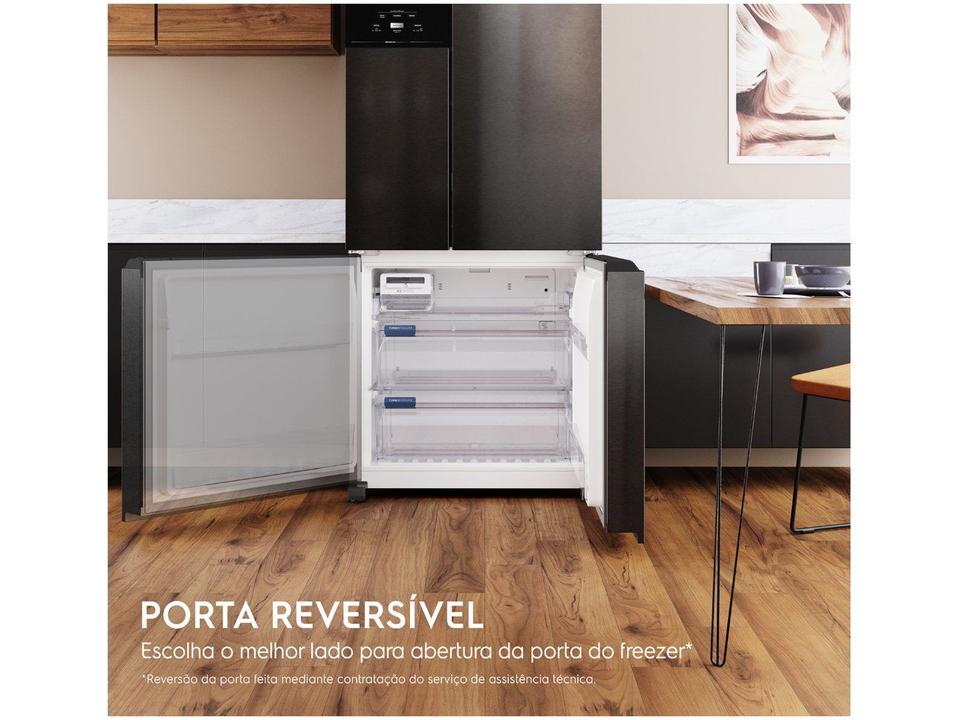 Geladeira/Refrigerador Electrolux Multidoor Efficient com AutoSense e Inverter 590L Black Inox Look IM8B - 4