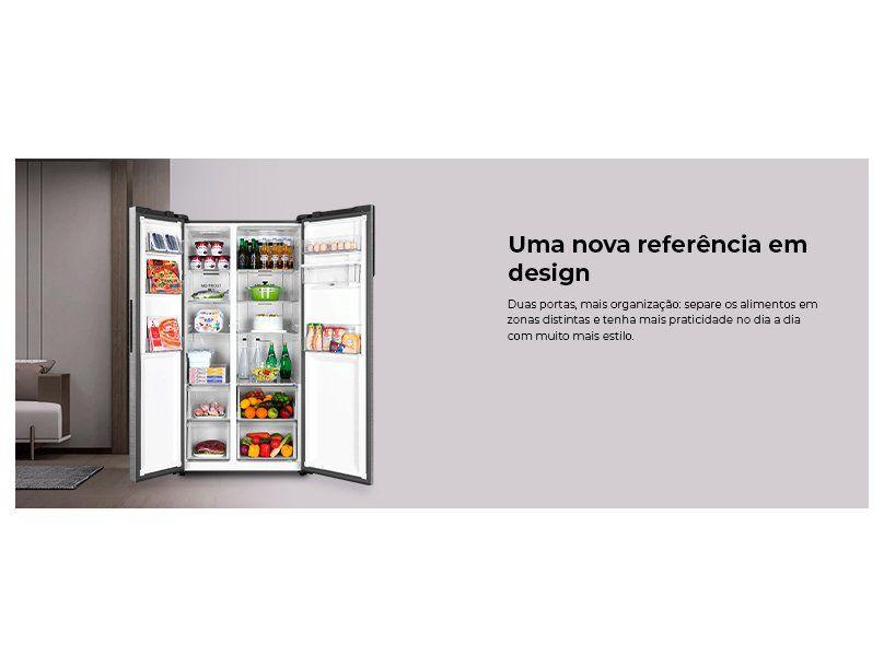 Geladeira/Refrigerador Haier Frost Free Inox Side by Side 523L HSS541 - 5