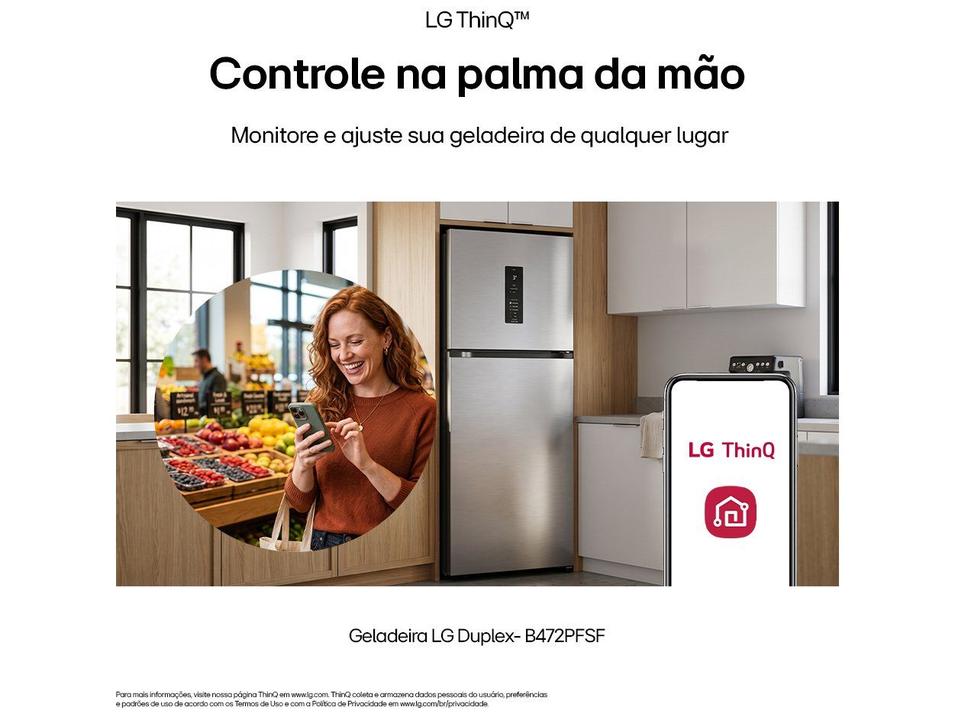 Geladeira/Refrigerador LG Frost Free 2 Portas 476L GB-B472PFSF Bivolt - 6