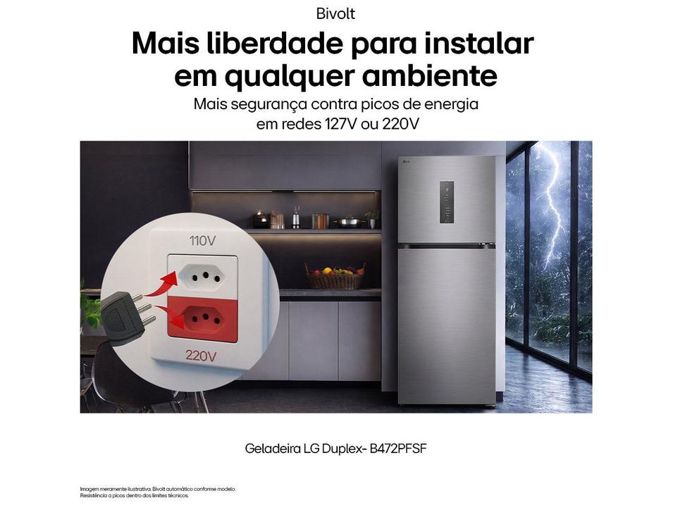 Geladeira/Refrigerador LG Frost Free 2 Portas 476L GB-B472PFSF Bivolt - 4