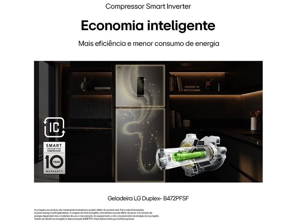 Geladeira/Refrigerador LG Frost Free 2 Portas 476L GB-B472PFSF Bivolt - 1