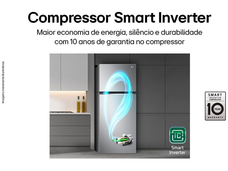 Geladeira/Refrigerador LG Frost Free 395L Duplex GN-B392PLM2 Compressor Inverter - 5