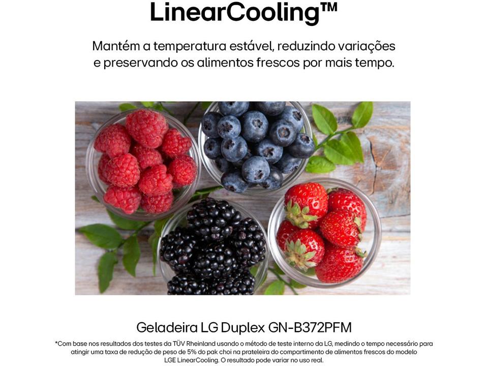 Geladeira/Refrigerador LG Frost Free Inox Duplex 375L GN-B372PFM - 2