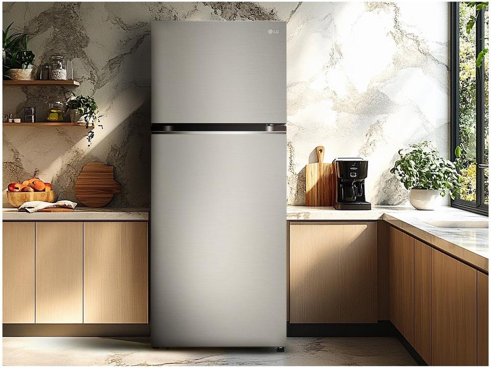 Geladeira/Refrigerador LG Frost Free Inox Duplex 375L GN-B372PFM - 9