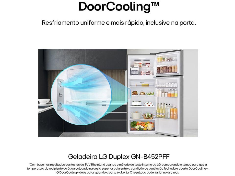 Geladeira/Refrigerador LG Frost Free Inox Duplex 461L GN-B452PFF - 4