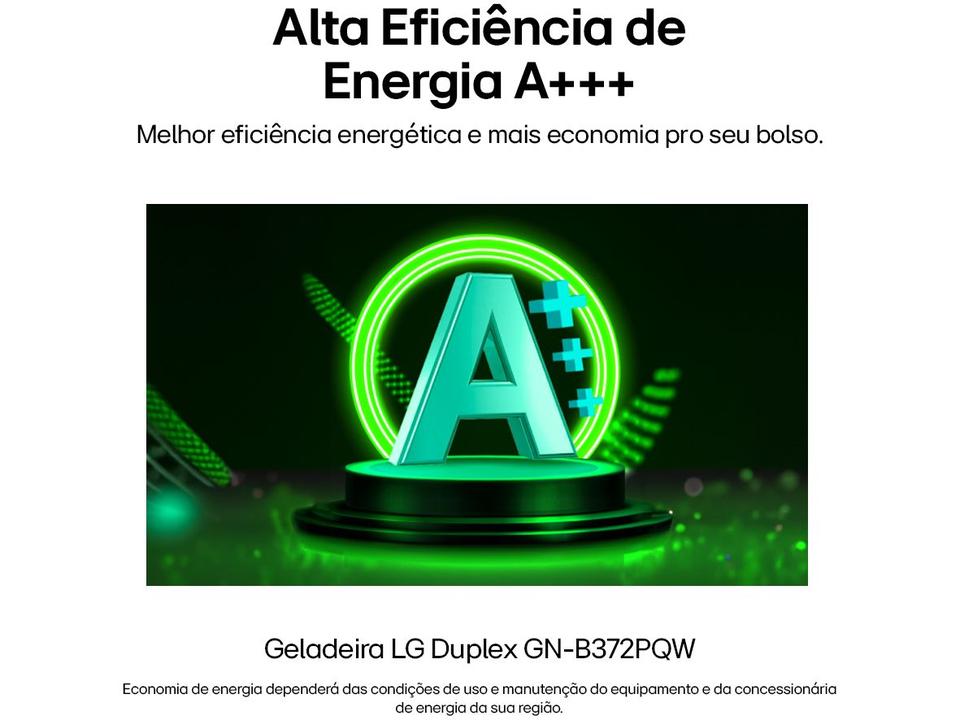 Geladeira/Refrigerador LG Frost Free Inox Duplex Branca 375L GN-B372PQW - 1