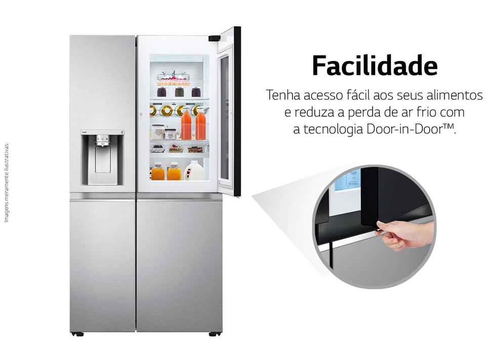 Geladeira/Refrigerador LG Frost Free Side by Side 598L com Dispenser de Água GC-X257C - 6