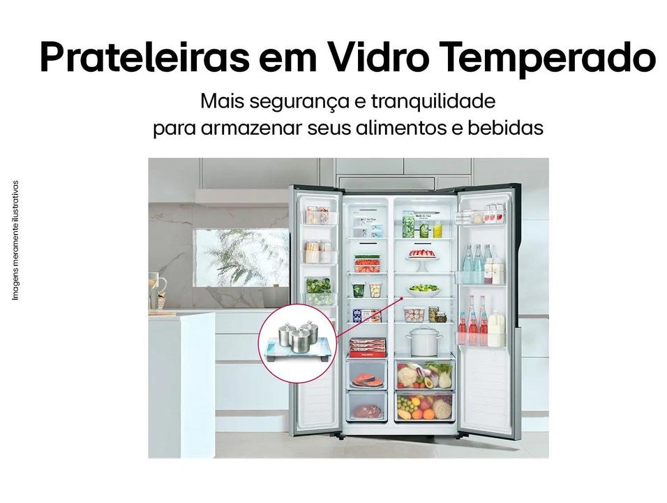 Geladeira/Refrigerador LG Frost Free Side by Side Prata 509L GC-B187PQAL - 6