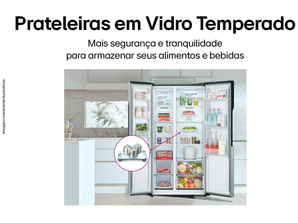 Geladeira/Refrigerador LG Frost Free Side by Side Prata 509L GC-B187PQAM - 6