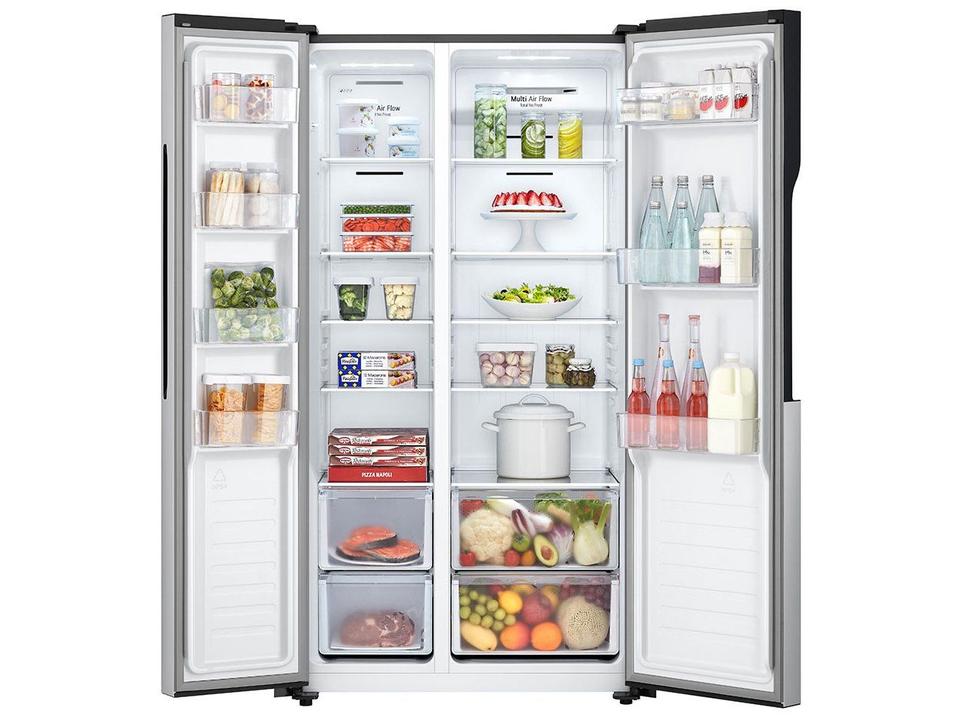 Geladeira/Refrigerador LG Frost Free Side by Side Prata 509L GC-B187PQAM - 16