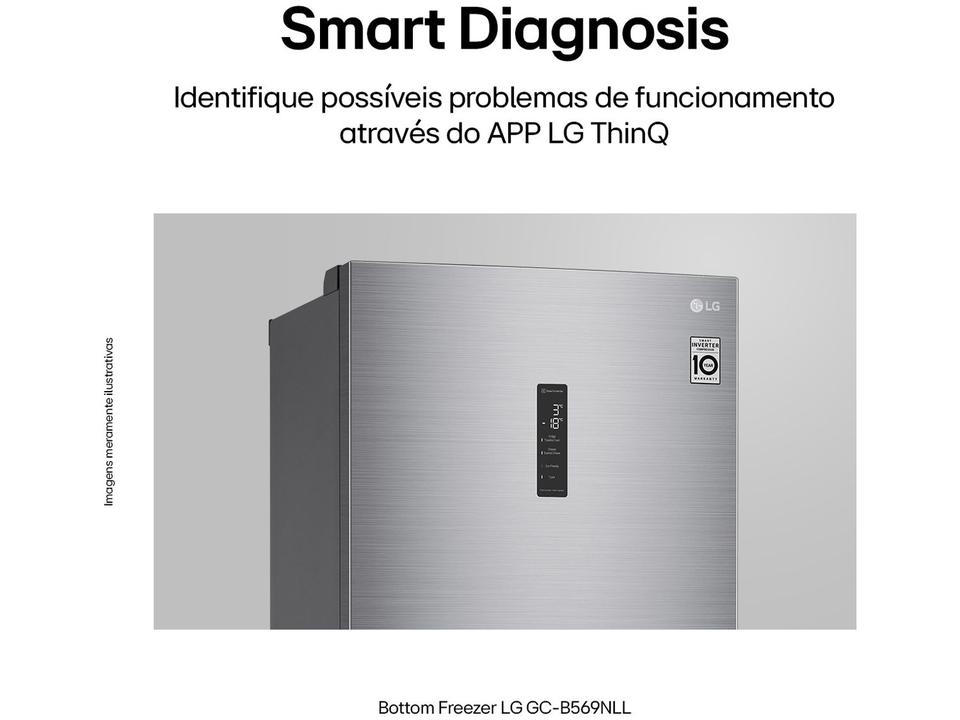 Geladeira/Refrigerador LG Frost Free Smart Inverse Prata 451L Inox Look GC-B569NLLM.APZFSBS - 220 V - 7
