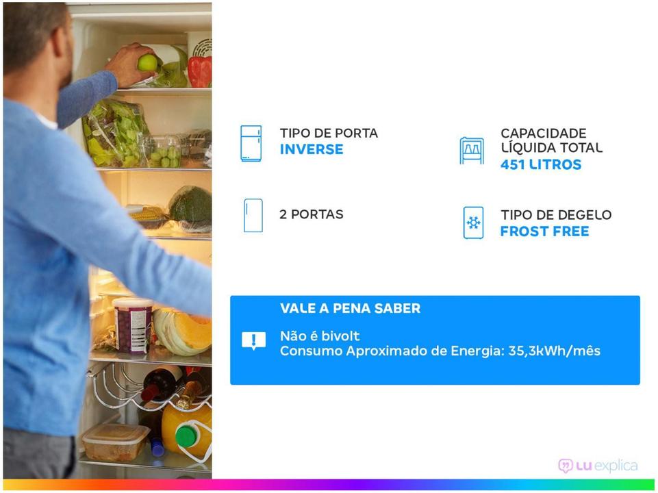 Geladeira/Refrigerador LG Frost Free Smart Inverse Prata 451L Inox Look GC-B569NLLM.APZFSBS - 1